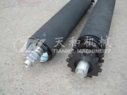 TH3826型 鋼(gāng)制雙鏈包(bāo)膠可調積(jī)放輥筒